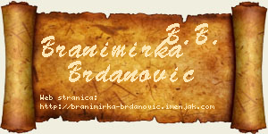 Branimirka Brdanović vizit kartica